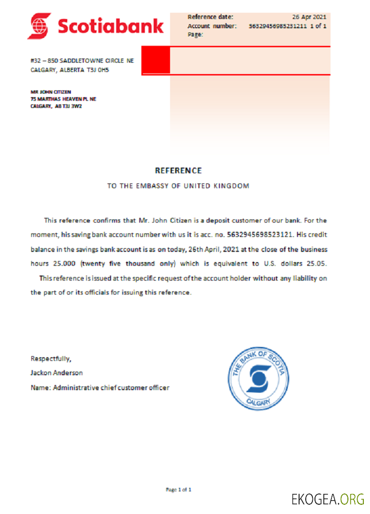 Canada , Scotiabank , reference